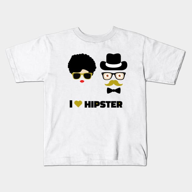 I love Hipster Kids T-Shirt by TimberleeEU